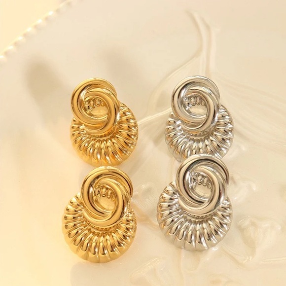 NEW💎Silver Waterproof Statement Earrings*Vintage Earrings - Picture 4 of 5